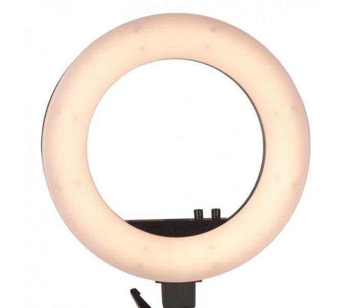 LEMPA "RING LIGHT" 18" 48W LED STACIONARI, JUODA