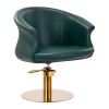 Gabbiano kirpyklos kėdė Wersal, žalios ir aukso spalvos