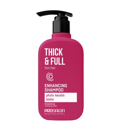 PROSALON ''THICK & FULL'' plonų plaukų šampūnas ,375ml
