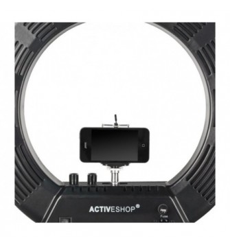 LEMPA "RING LIGHT" 18" 48W LED STACIONARI, JUODA