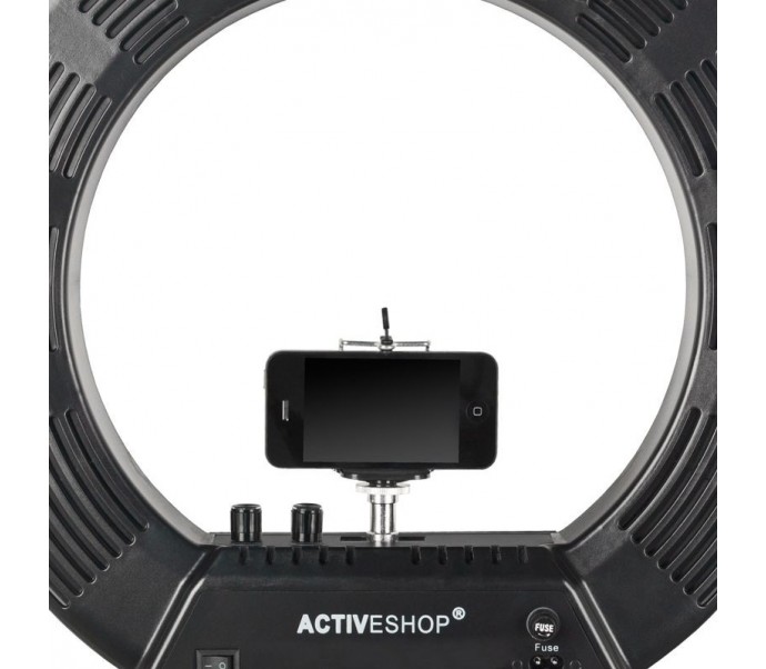 LEMPA "RING LIGHT" 18" 48W LED STACIONARI, JUODA