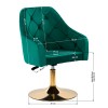4Rico pasukamas fotelis QS-BL14G žalias aksomas