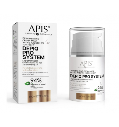 APIS DEPIQ PRO SYSTEM Depigmentująca kremo-maska na noc z -arbutyną 1%, 50 ml