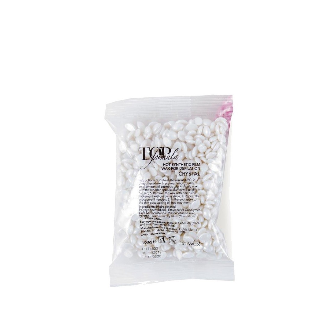 ItalWax Depiliacinis vaškas granulėmis jautriai odai "Top Line CRYSTAL" 100gr