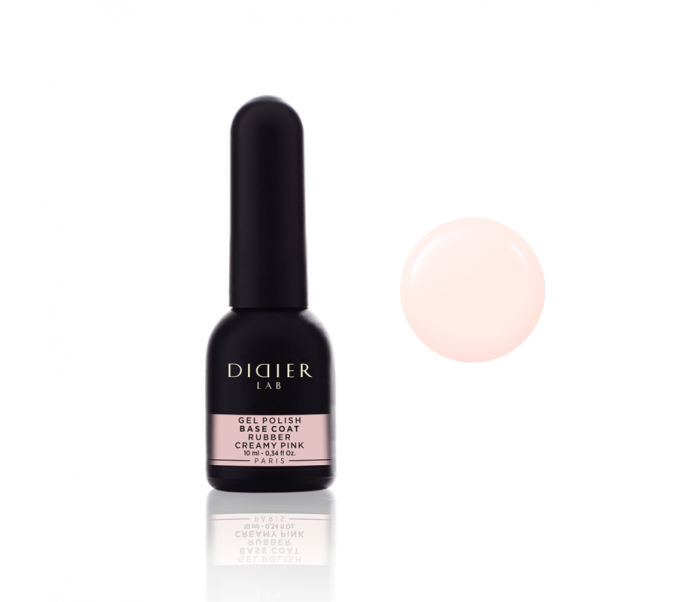 "Didier Lab" maskuojanti kaučiukinė bazė "Rubber base", Creamy pink, 10ml.