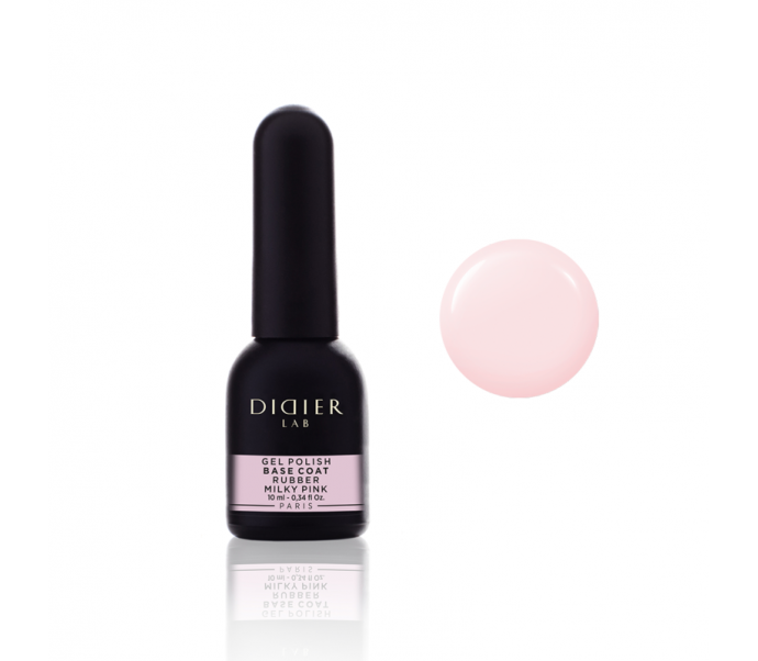 "Didier Lab" maskuojanti kaučiukinė bazė "Rubber base", Milky pink, 10ml.