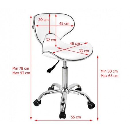GABBIANO Balta meistro kėdutė Q-4599