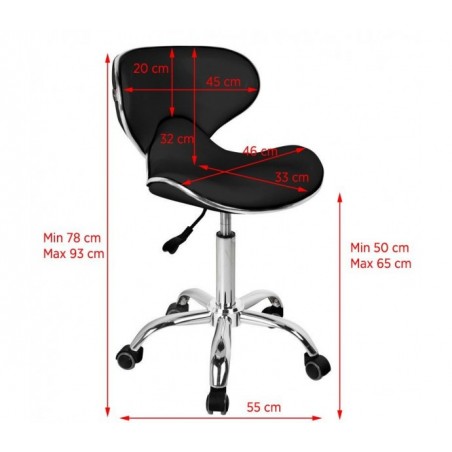 GABBIANO Juoda meistro kėdutė Q-4599