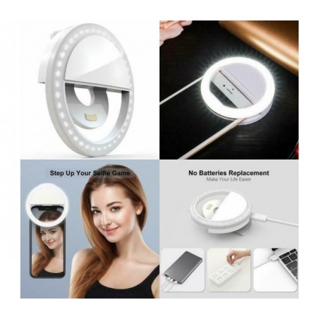 Žiedo formos led šviesos lempa "selfie ring"