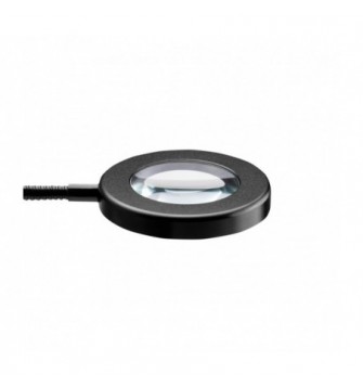 LAMPKA LUPA LED SNAKE RING NA BIURKO CZARNA