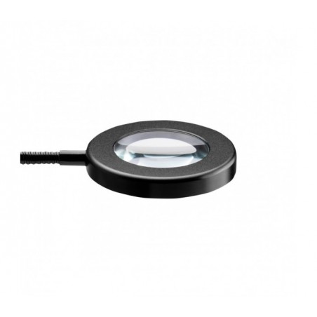 LAMPKA LUPA LED SNAKE RING NA BIURKO CZARNA
