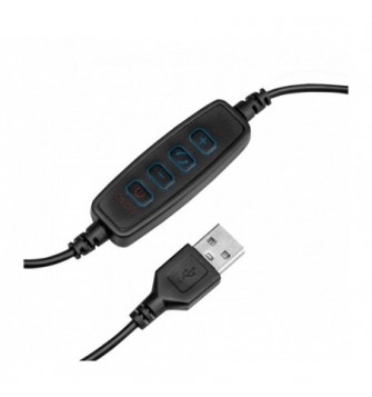 LAMPKA LUPA LED SNAKE RING NA BIURKO CZARNA