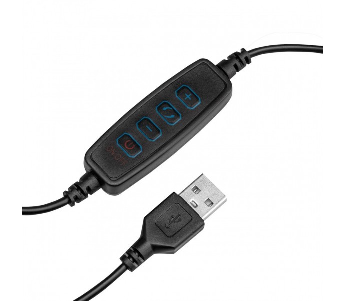 LAMPKA LUPA LED SNAKE RING NA BIURKO CZARNA