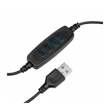 LAMPKA LUPA LED SNAKE RING NA BIURKO CZARNA
