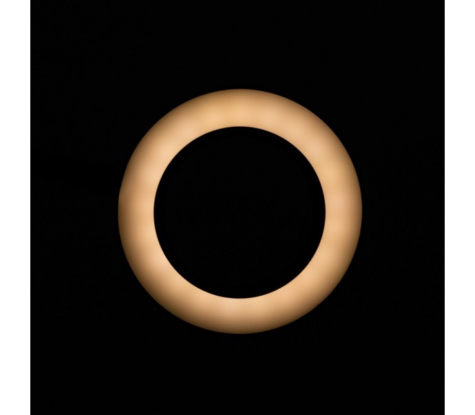 LAMPKA LUPA LED SNAKE RING NA BIURKO CZARNA