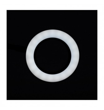 LAMPKA LUPA LED SNAKE RING NA BIURKO CZARNA