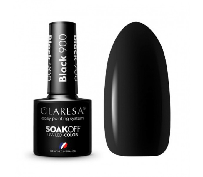 CLARESA Lakier hybrydowy BLACK 900 -5g
