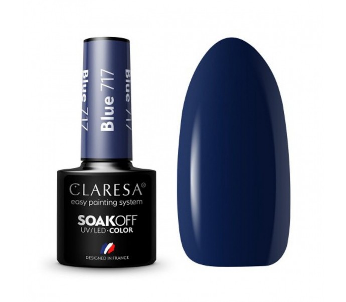CLARESA Lakier hybrydowy BLUE 717 -5g
