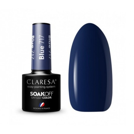 CLARESA Lakier hybrydowy BLUE 717 -5g