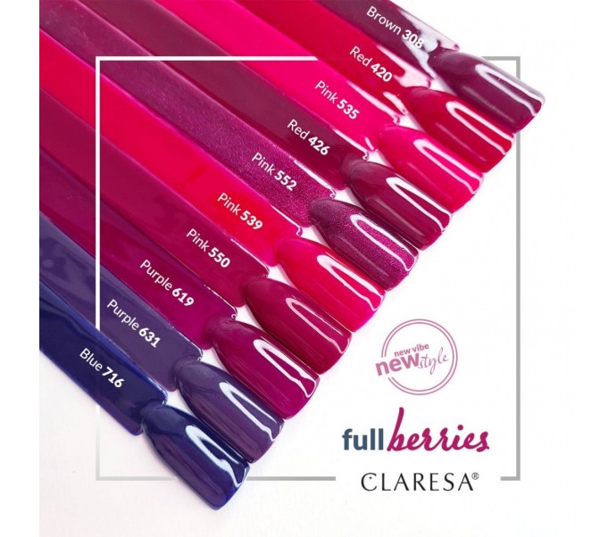 CLARESA Lakier hybrydowy BROWN 308 -5g