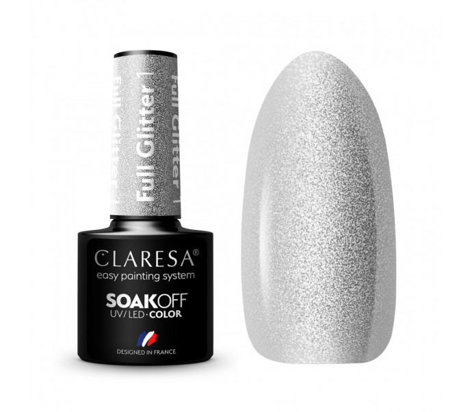 CLARESA Hibridinis gelinis lakas (FULL GLITTER 1) -5g