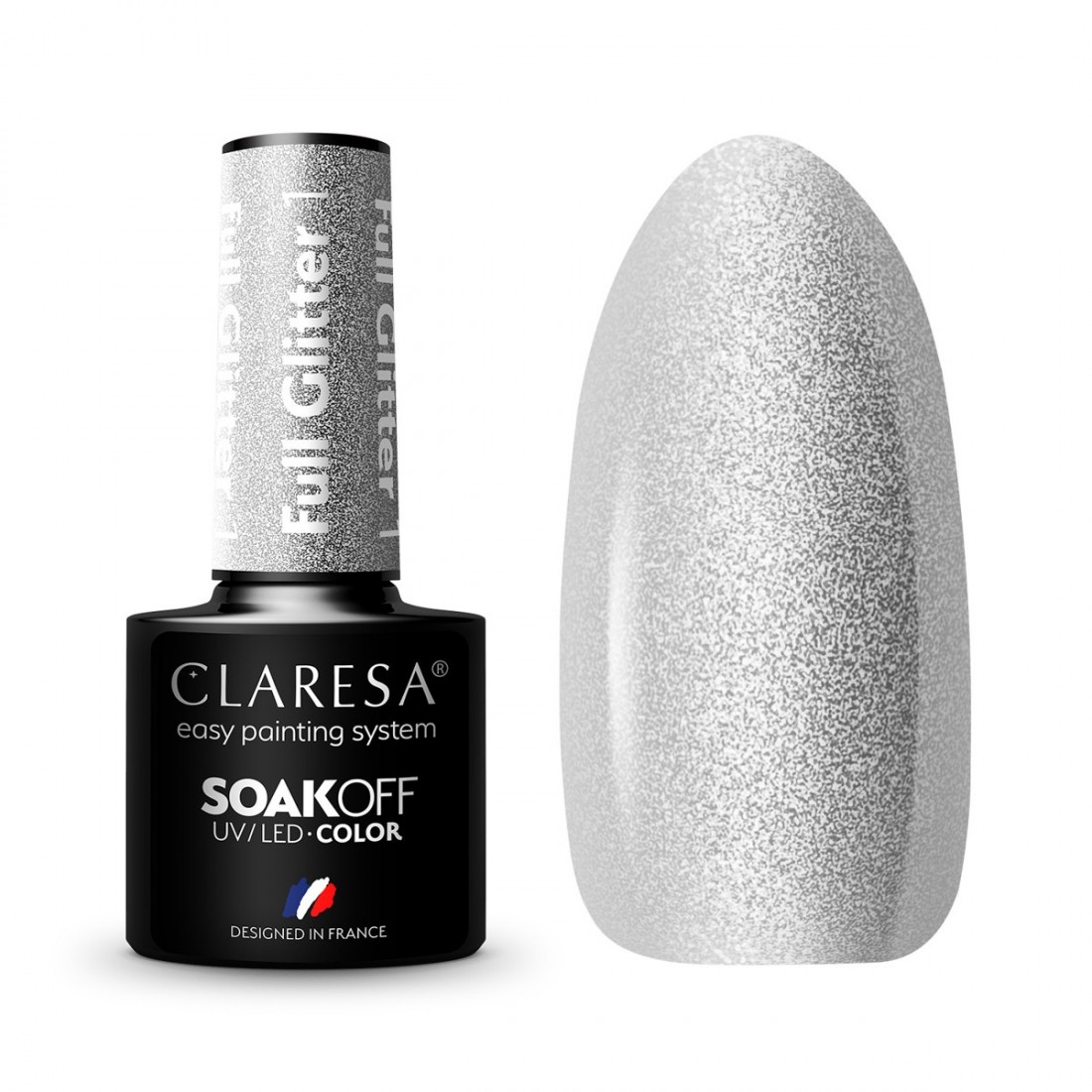CLARESA Hibridinis gelinis lakas (FULL GLITTER 1) -5g