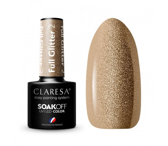 CLARESA Hibridinis gelinis lakas (FULL GLITTER 2) -5g