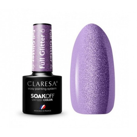 CLARESA Hibridinis gelinis lakas (FULL GLITTER 6) -5g