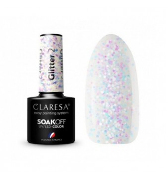CLARESA Hibridinis gelinis lakas (GLITTER 2) -5g
