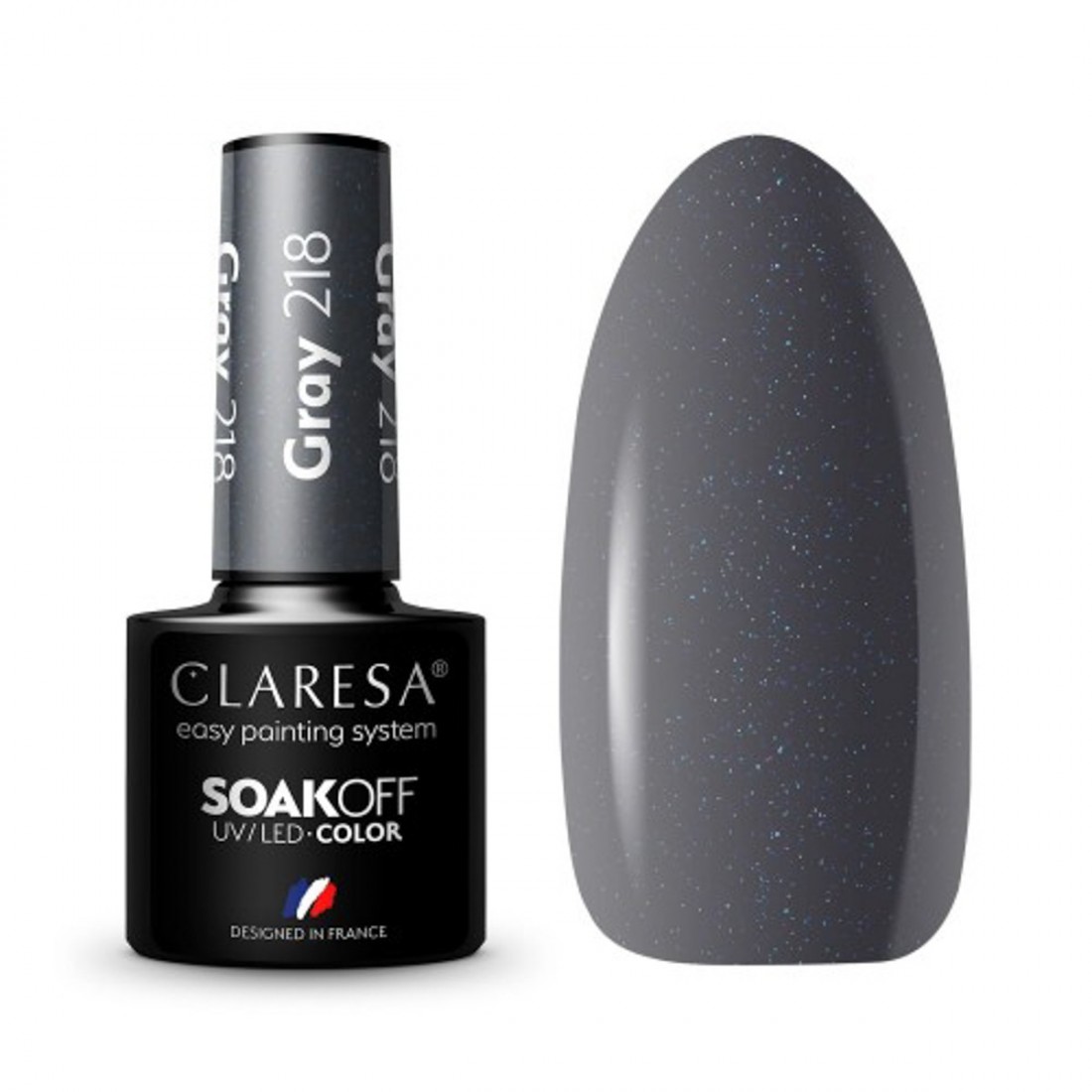 CLARESA Hibridinis gelinis lakas (GRAY 218) -5g