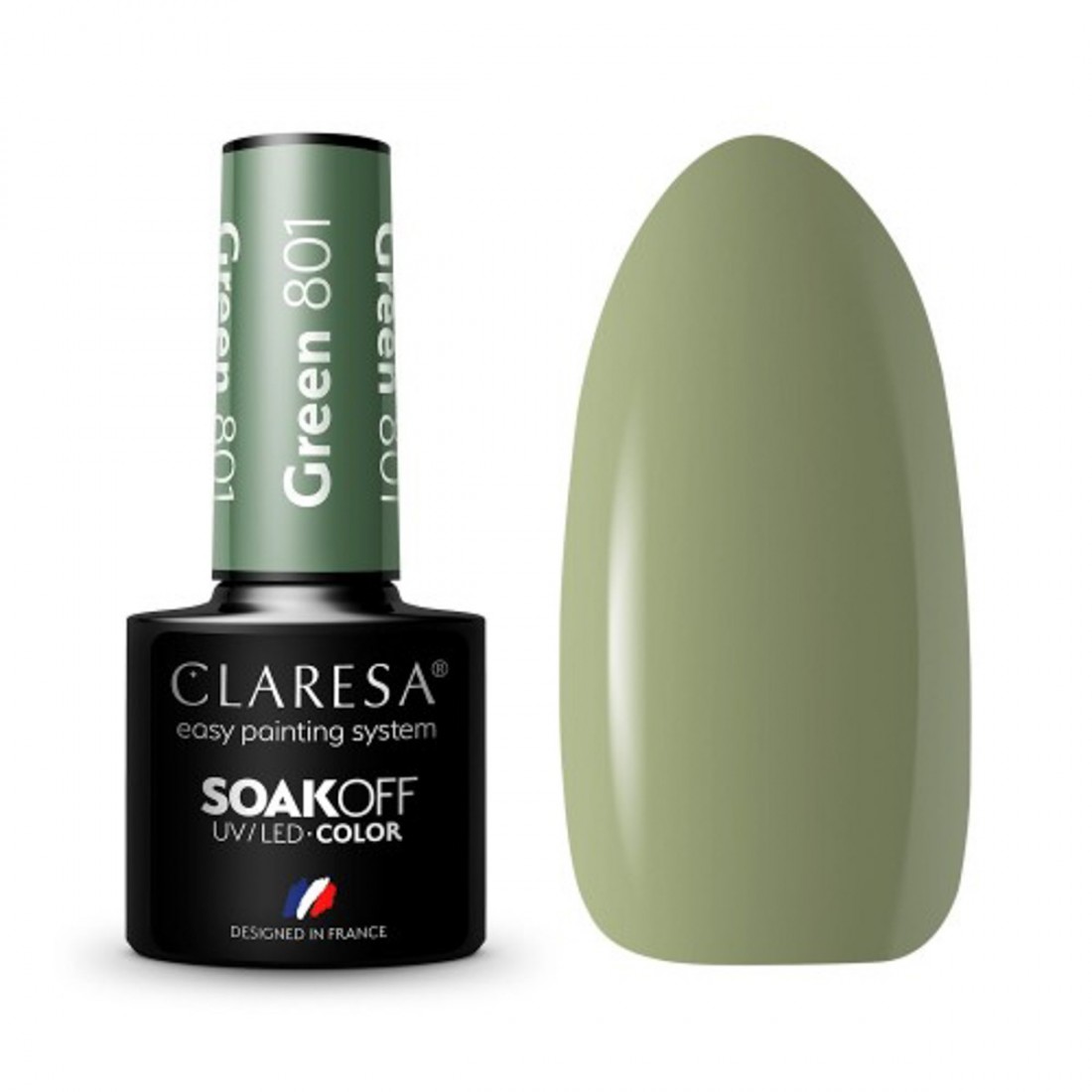 CLARESA Hibridinis gelinis lakas (GREEN 801) -5g