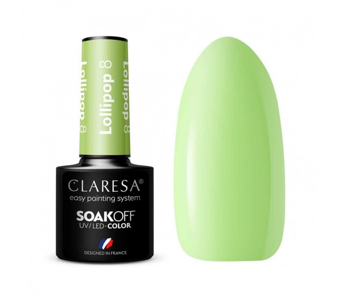 CLARESA Lakier hybrydowy LOLLIPOP 8 -5g