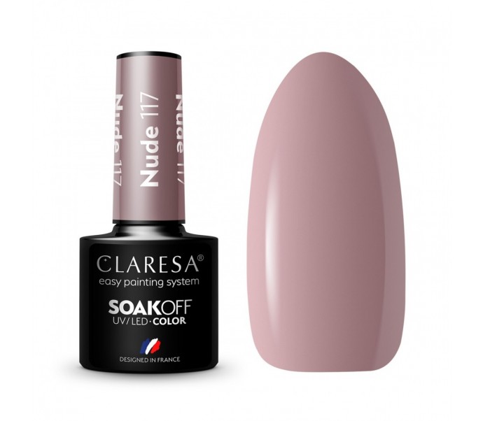 CLARESA Lakier hybrydowy NUDE 117 -5g