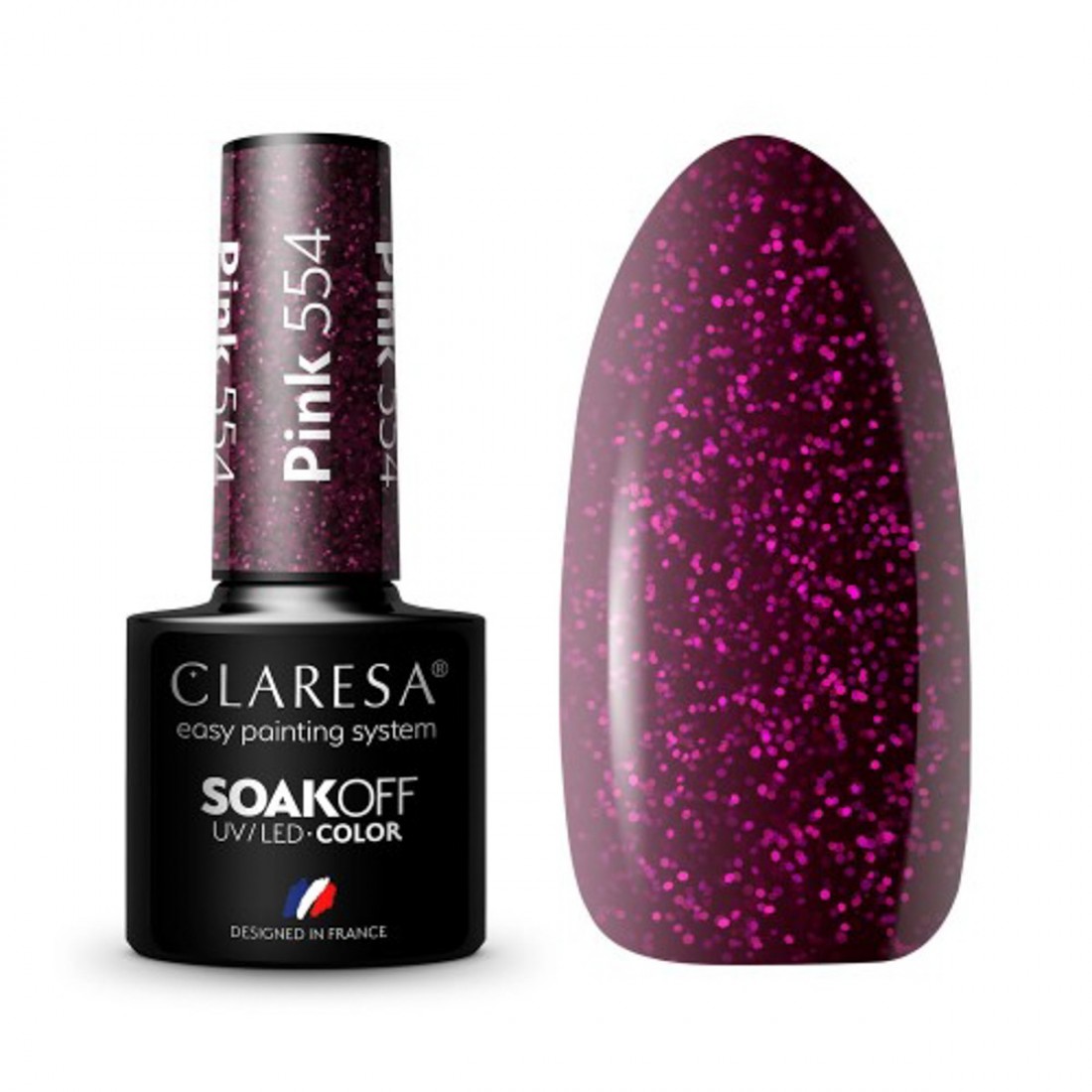 CLARESA Hibridinis gelinis lakas (PINK 554) -5g