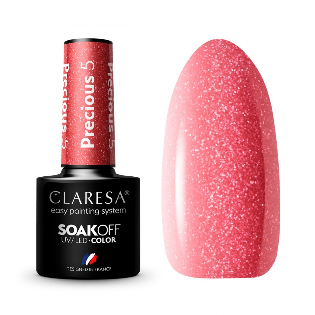 CLARESA Hibridinis gelinis lakas (Precious PS5) 5 ml