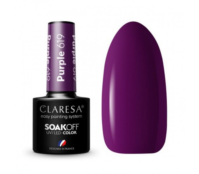 CLARESA Hibridinis gelinis lakas (PURPLE 619) -5g