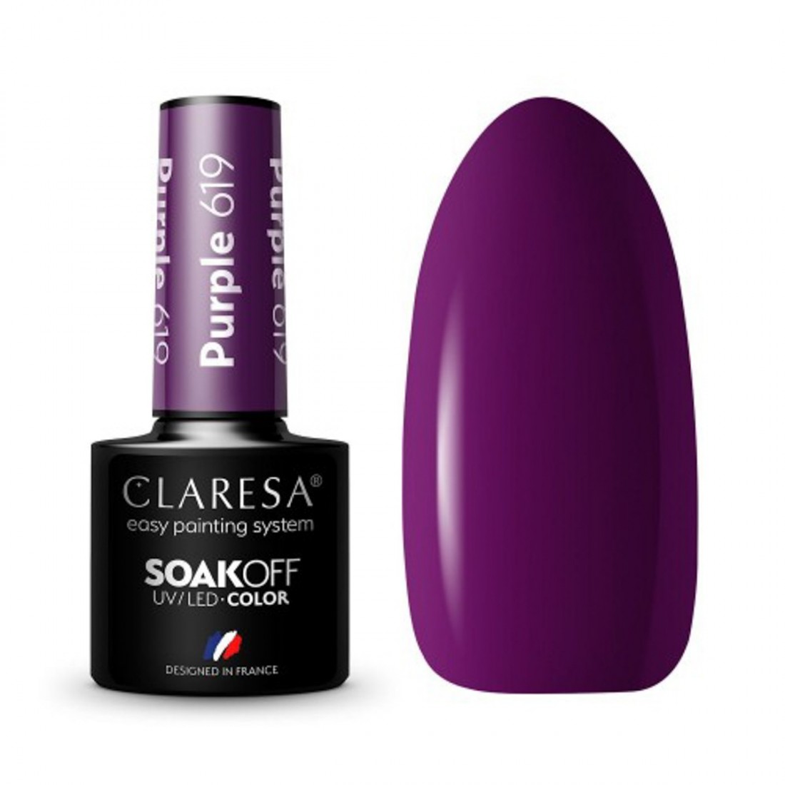 CLARESA Hibridinis gelinis lakas (PURPLE 619) -5g