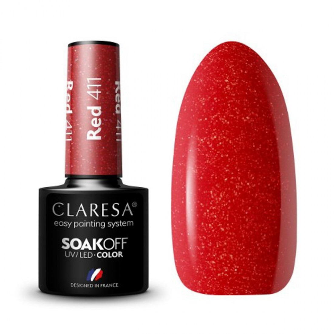 CLARESA Hibridinis gelinis lakas (RED 411) -5g