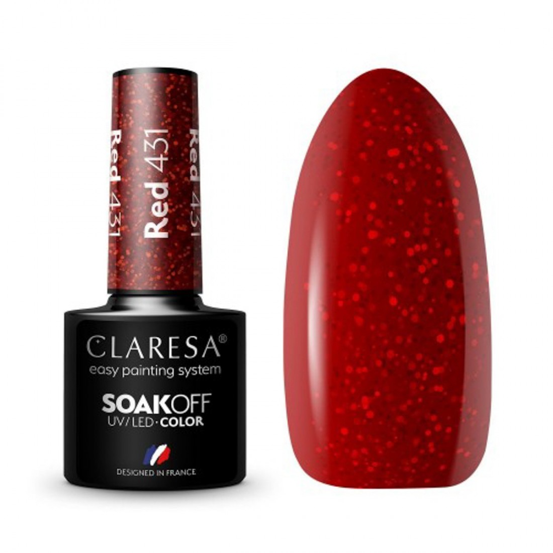 CLARESA Hibridinis gelinis lakas (RED 431) -5g