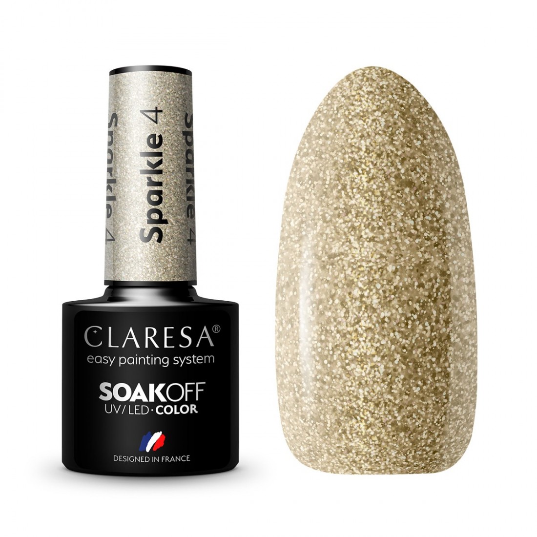 CLARESA Hibridinis gelinis lakas (SPARKLE 4)-5g