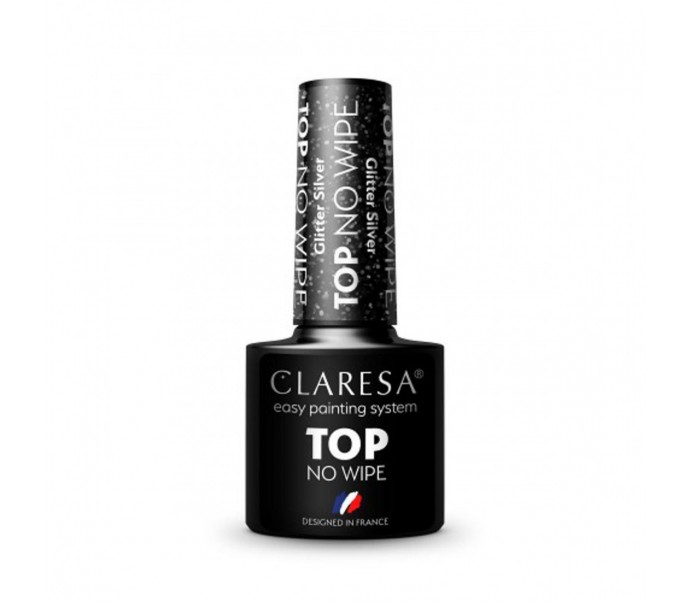 CLARESA Top No Wipe 5g Glitter Silver
