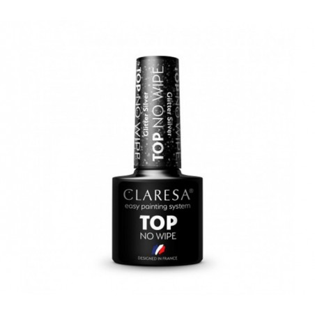CLARESA Top No Wipe 5g Glitter Silver