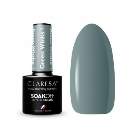 CLARESA lakier hybrydowy GREEN WINKS 1 -5g