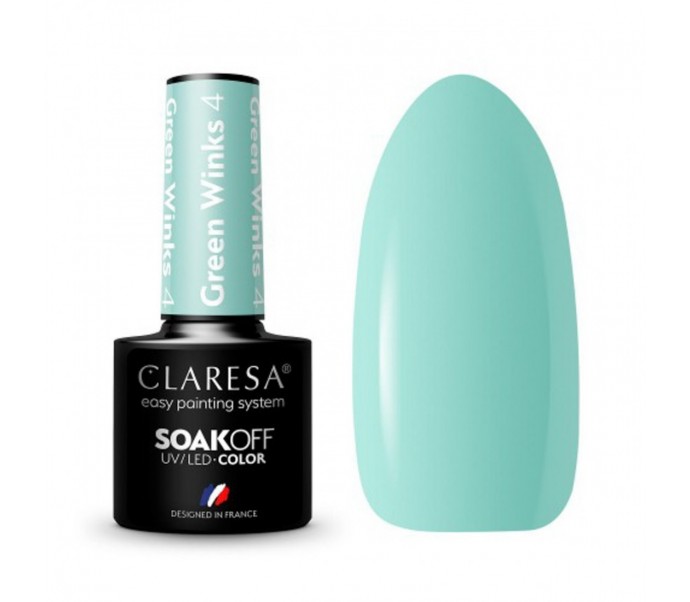 CLARESA lakier hybrydowy GREEN WINKS 4 -5g