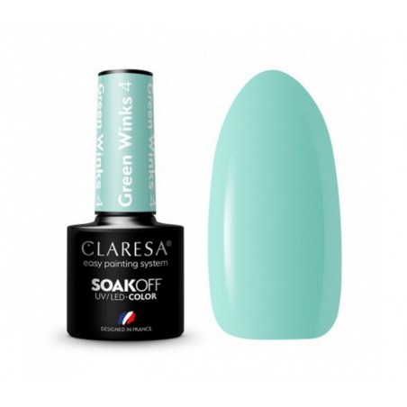 CLARESA lakier hybrydowy GREEN WINKS 4 -5g