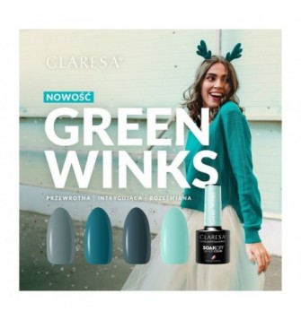CLARESA lakier hybrydowy GREEN WINKS 4 -5g