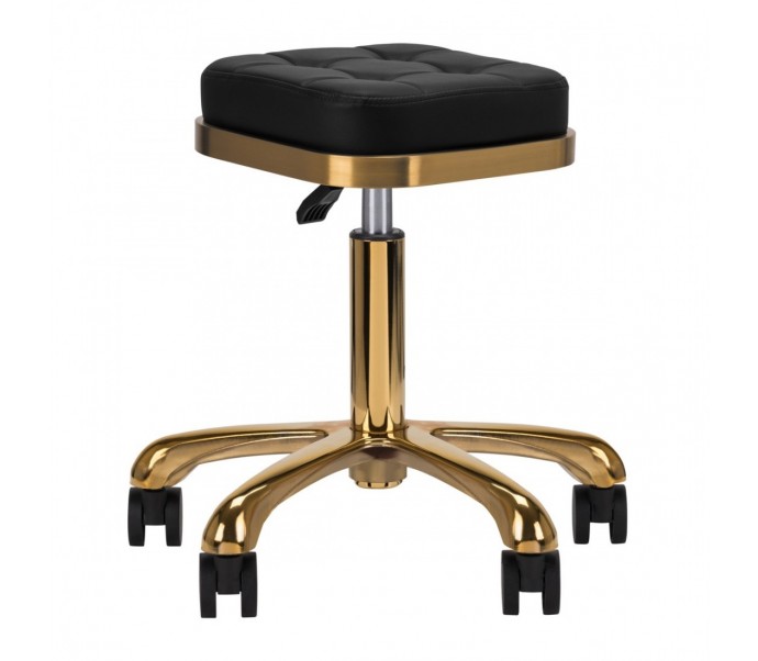 TABORET KOSMETYCZNY M-1645 ZŁOTO CZARNY