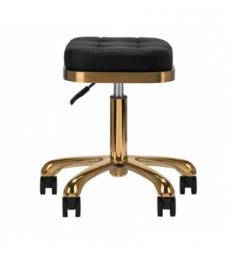 TABORET KOSMETYCZNY M-1645 ZŁOTO CZARNY