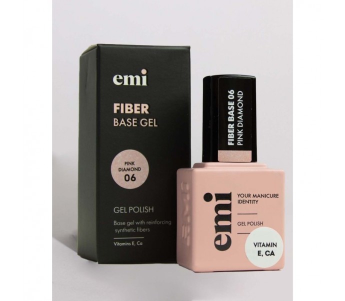 E.MiLac Fiber Base Gel Pink Diamond nr. 6 15ml