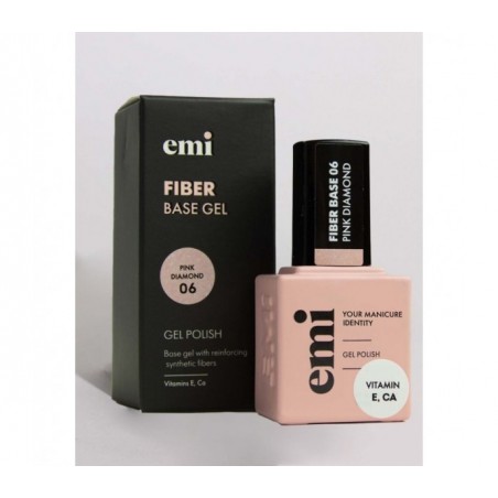 E.MiLac Fiber Base Gel Pink Diamond nr. 6 15ml